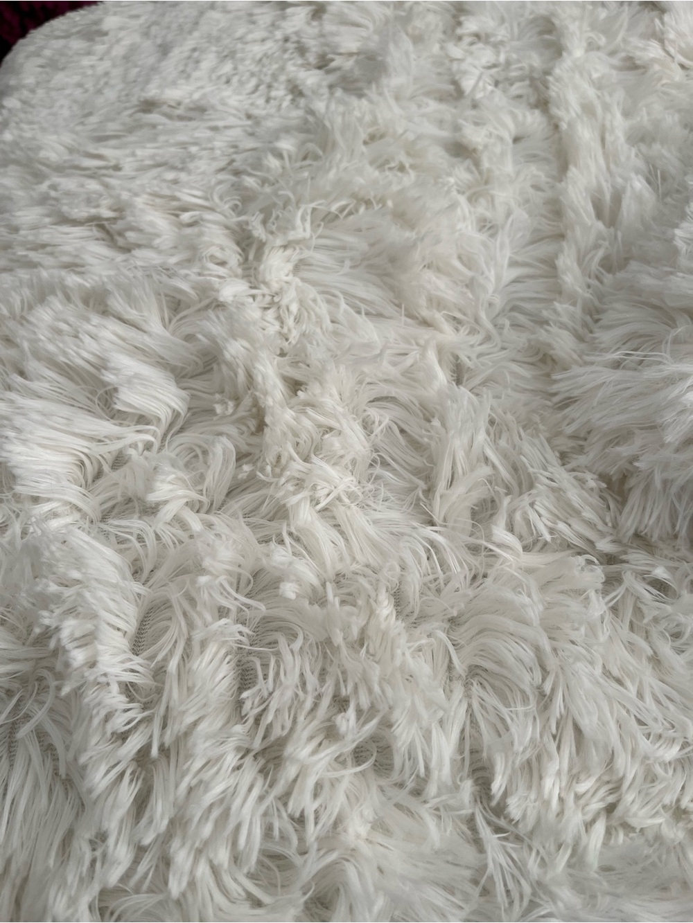 Plush Faux Fur Shag Comforter - White